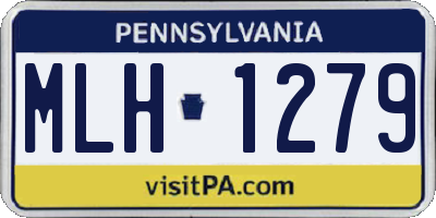 PA license plate MLH1279
