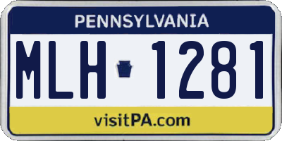 PA license plate MLH1281