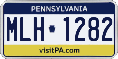 PA license plate MLH1282