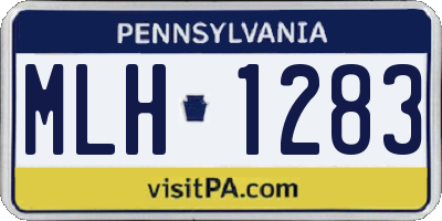 PA license plate MLH1283
