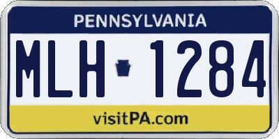 PA license plate MLH1284