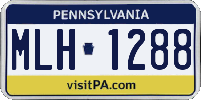 PA license plate MLH1288