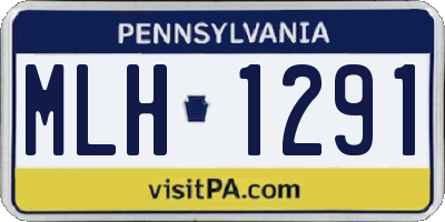 PA license plate MLH1291