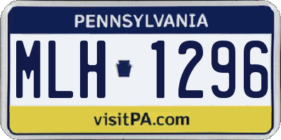 PA license plate MLH1296
