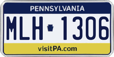 PA license plate MLH1306