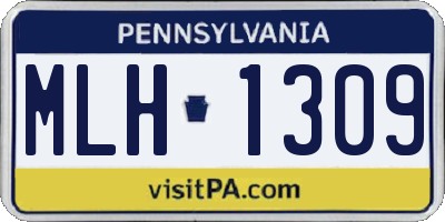 PA license plate MLH1309