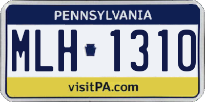 PA license plate MLH1310