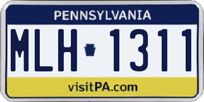 PA license plate MLH1311