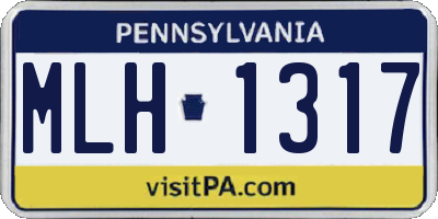 PA license plate MLH1317