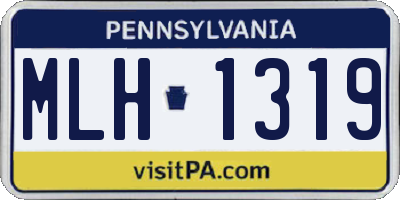 PA license plate MLH1319