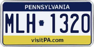 PA license plate MLH1320