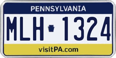 PA license plate MLH1324