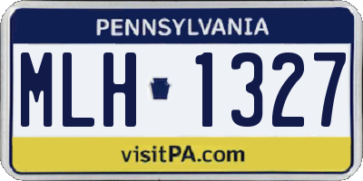 PA license plate MLH1327