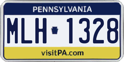 PA license plate MLH1328