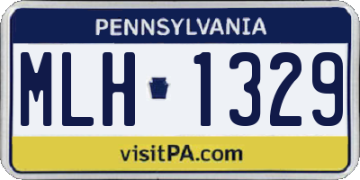 PA license plate MLH1329