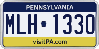 PA license plate MLH1330