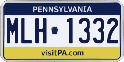 PA license plate MLH1332