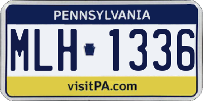 PA license plate MLH1336