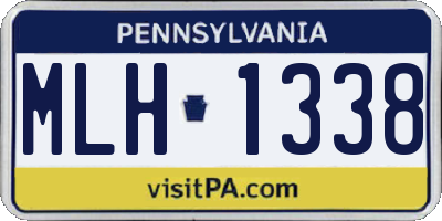 PA license plate MLH1338