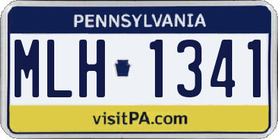 PA license plate MLH1341