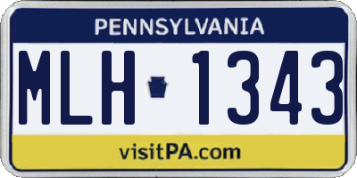 PA license plate MLH1343