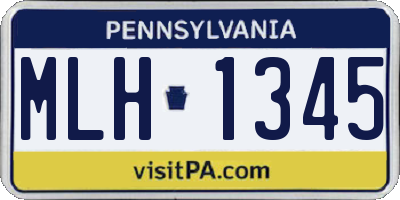 PA license plate MLH1345