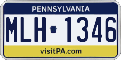 PA license plate MLH1346