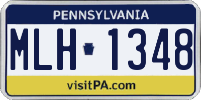 PA license plate MLH1348