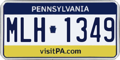 PA license plate MLH1349