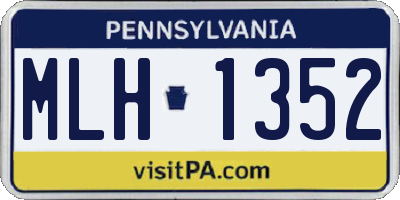 PA license plate MLH1352