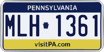 PA license plate MLH1361