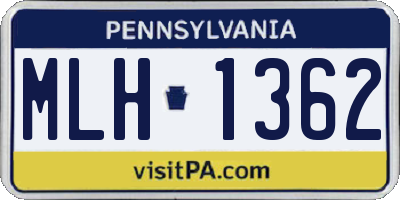 PA license plate MLH1362