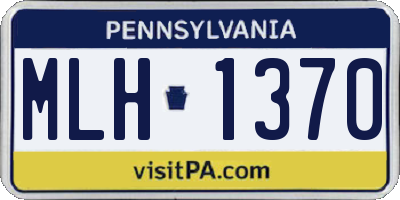 PA license plate MLH1370