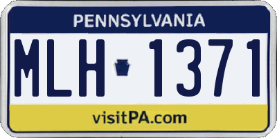 PA license plate MLH1371