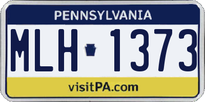 PA license plate MLH1373