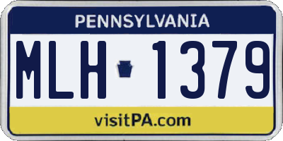 PA license plate MLH1379