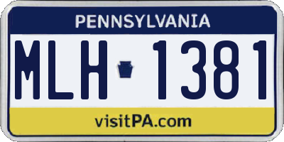PA license plate MLH1381