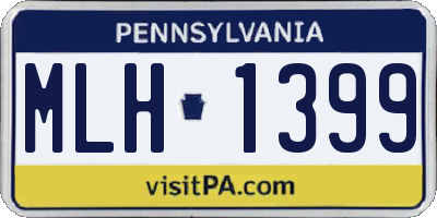 PA license plate MLH1399