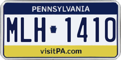 PA license plate MLH1410