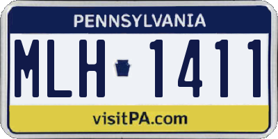 PA license plate MLH1411