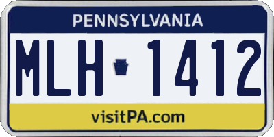 PA license plate MLH1412