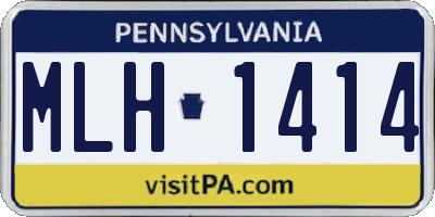 PA license plate MLH1414