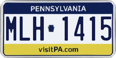 PA license plate MLH1415
