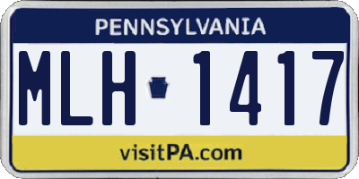 PA license plate MLH1417