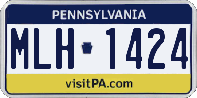 PA license plate MLH1424