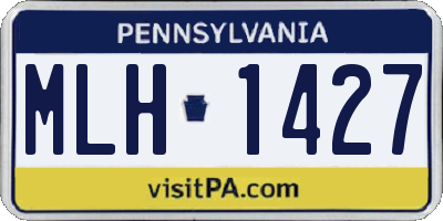 PA license plate MLH1427