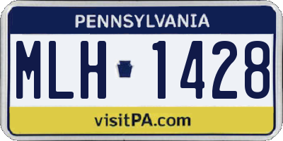 PA license plate MLH1428
