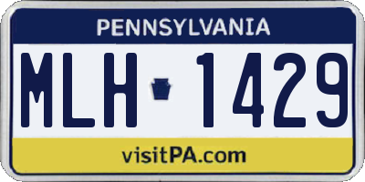 PA license plate MLH1429