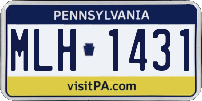 PA license plate MLH1431
