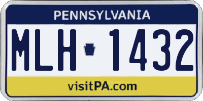 PA license plate MLH1432